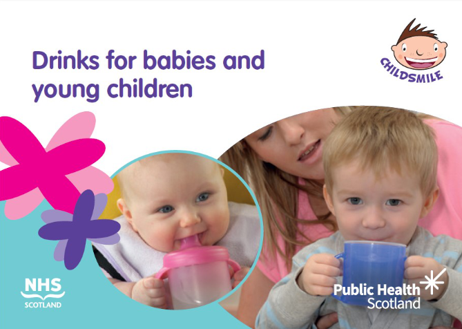 Drinks for babies and young children booklet cover