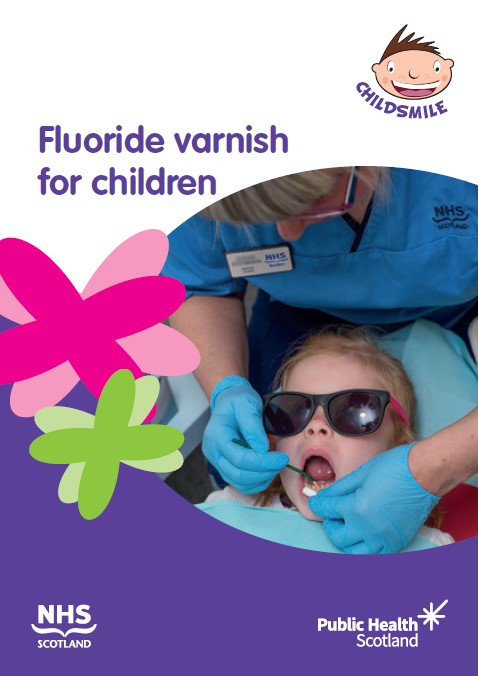 Fluoride Varnish for Children booklet cover.